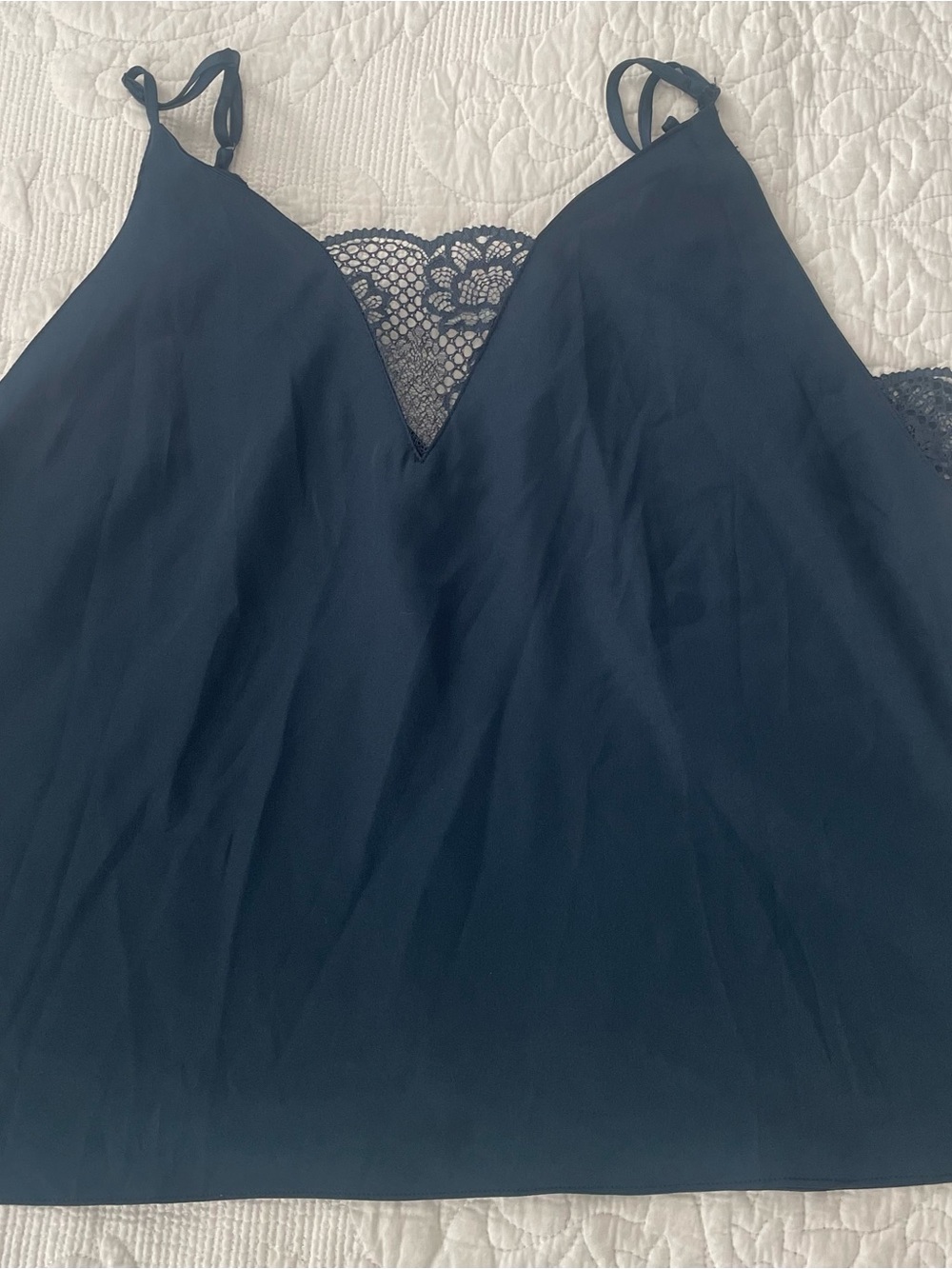 Navy Lace Trim Cami Top - Women Intimates & Sleepwear